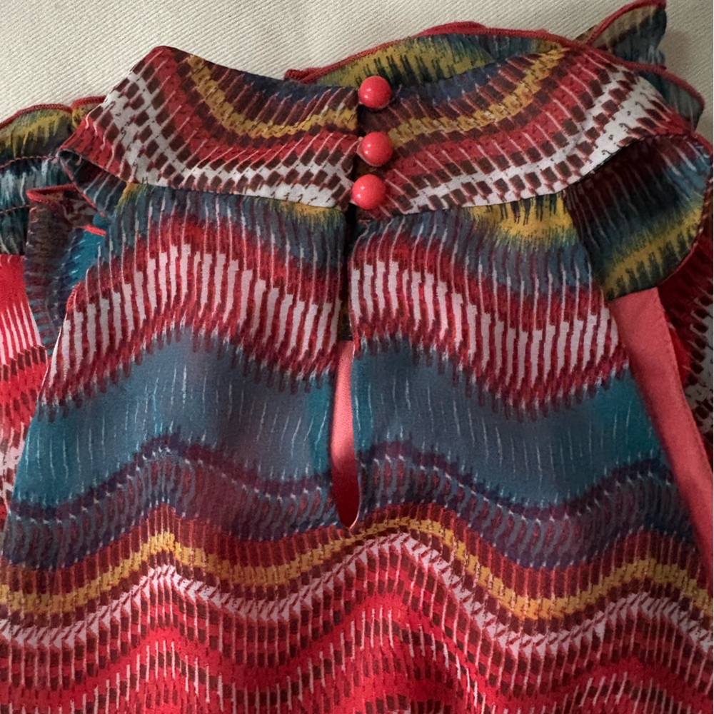 Vibrant Multicolor Ruffled Top - Picture 3 of 4